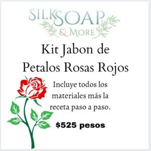 Kit Jabon Petalos Rosas Rojo
