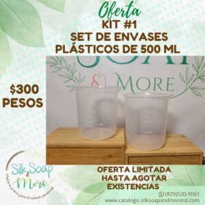 Set Envases Plasticos de 500ml