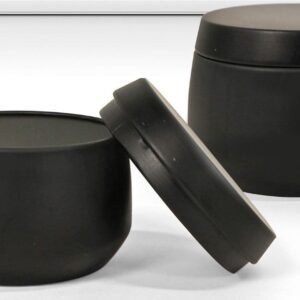 Tarro Aluminio Negro Redondo 4 onzas