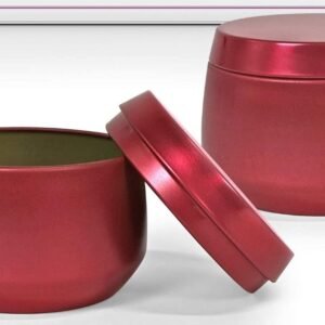Tarro Aluminio Rojo Redondo 4 onzas